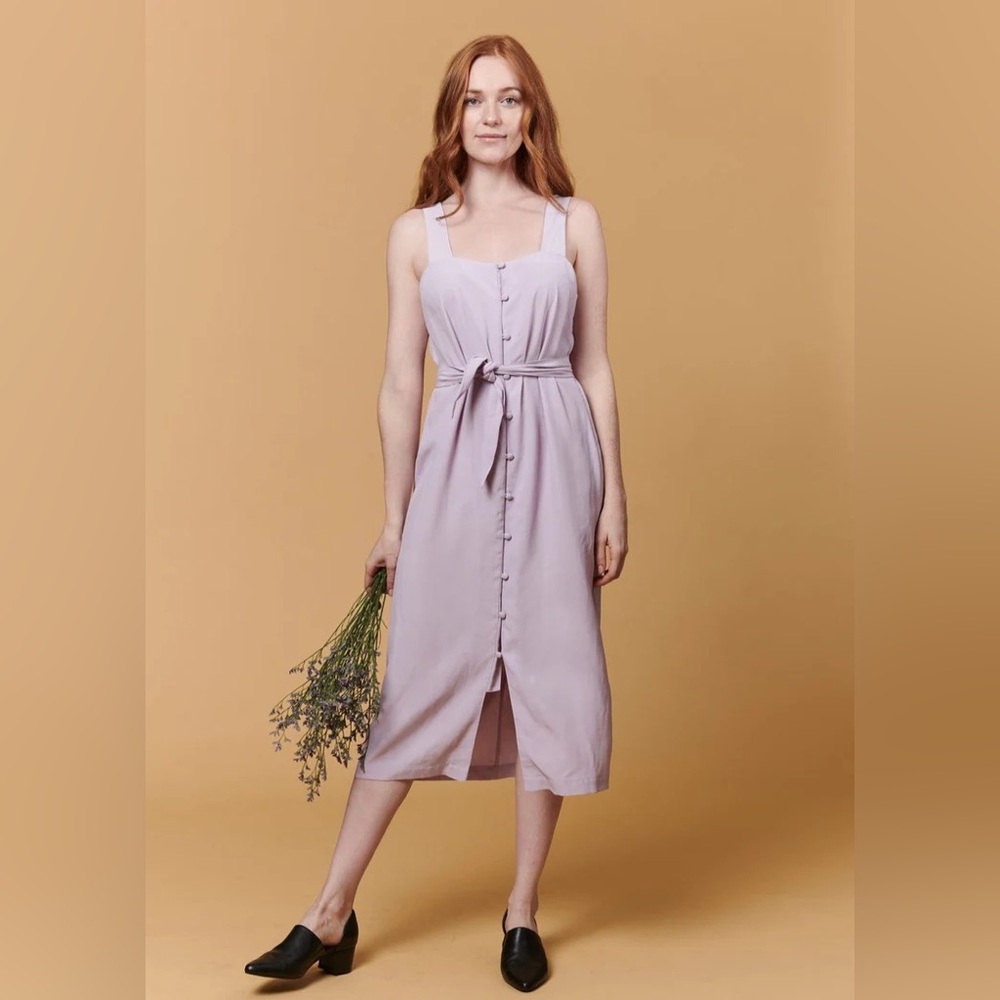 Whimsy & Row Samantha Midi Dress in Lavender Size M